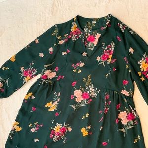 Old Navy | Green Floral Swing Dress